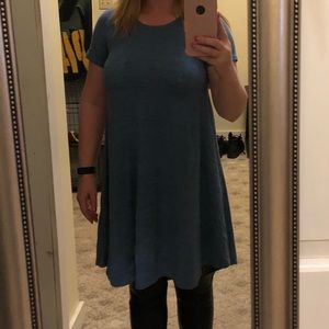 LuLaRoe XXS Carly in Blue with heathered gray